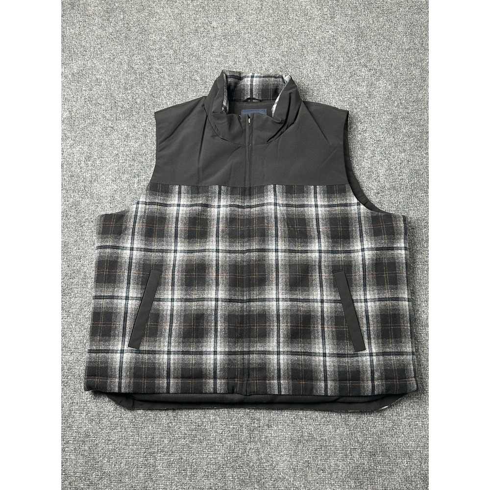 Mens‎ Vest Pendleton Plaid Wool Blend Zip Front Outdoor, Size XXL